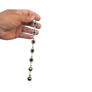 Q.T. Quoc Navajo Sterling Silver & Onyx Bracelet